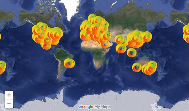 Interactive world map of DIFFER collaborations on Google Maps