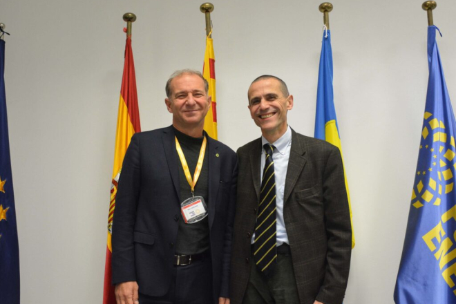 Ambrogio Fasoli outgoing EUROfusion CEO and Gianfranco Federici newly elected CEO during the 49th General Assembly, Credit: Joan Barcelo Moyano, Fusion for Energy