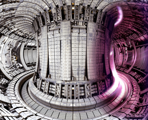JET interior with superimposed plasma