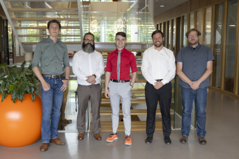Expert team working on the project for SPARC: (left to right) Jorn Veenendaal, Menno Lauret, Alex Creely (CFS), Matthijs van Berkel, Sven Wiesen © DIFFER
